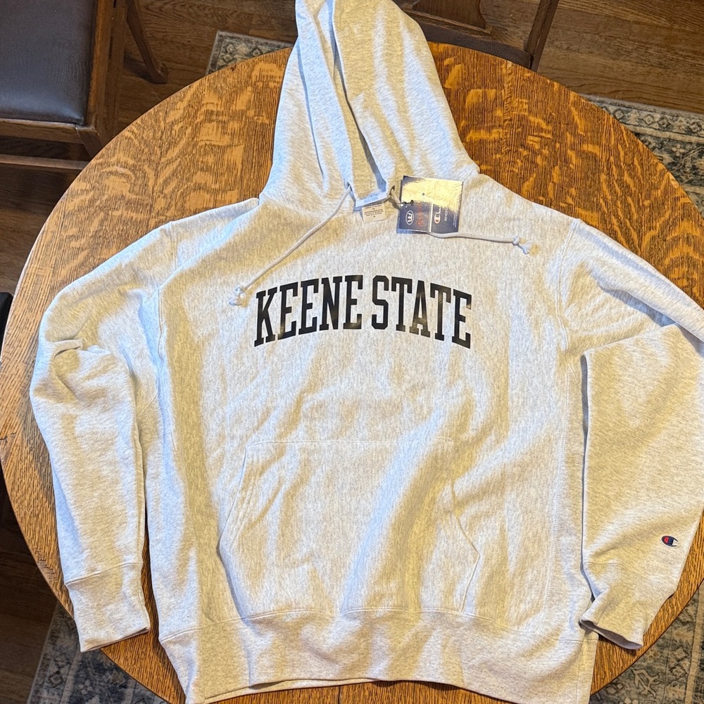 Champion Light Gray Keene State Men's Hoodie